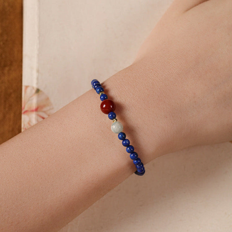 Celestial Grace · Lapis Lazuli Bracelet