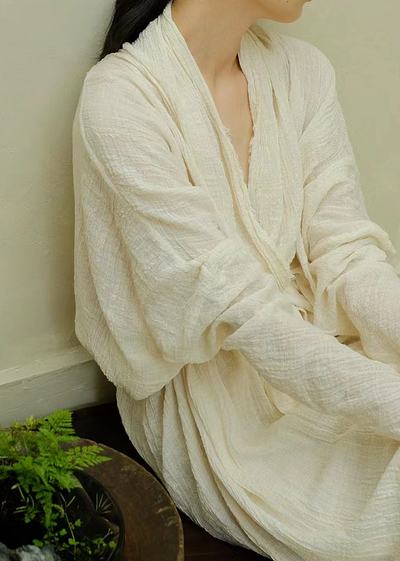 Breezy Cotton-Linen Wrap Maxi Dress