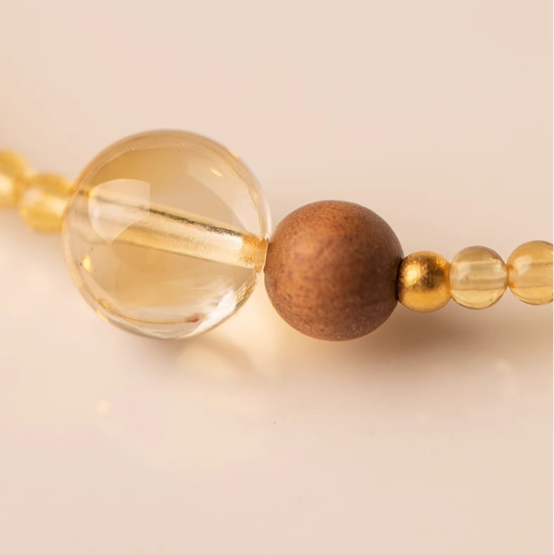 Golden Flow – Yellow Citrine & Agarwood Wealth Bracelet
