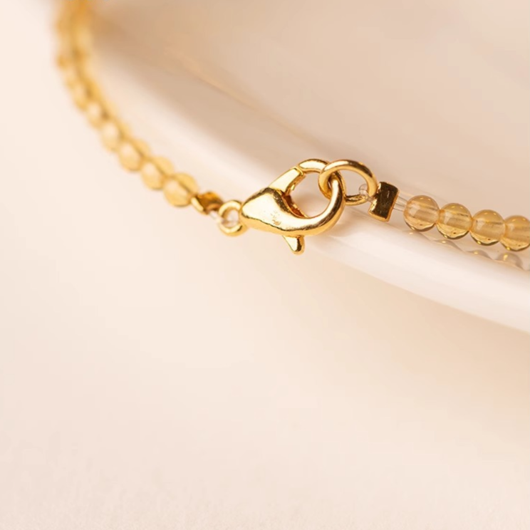 Golden Flow – Yellow Citrine & Agarwood Wealth Bracelet
