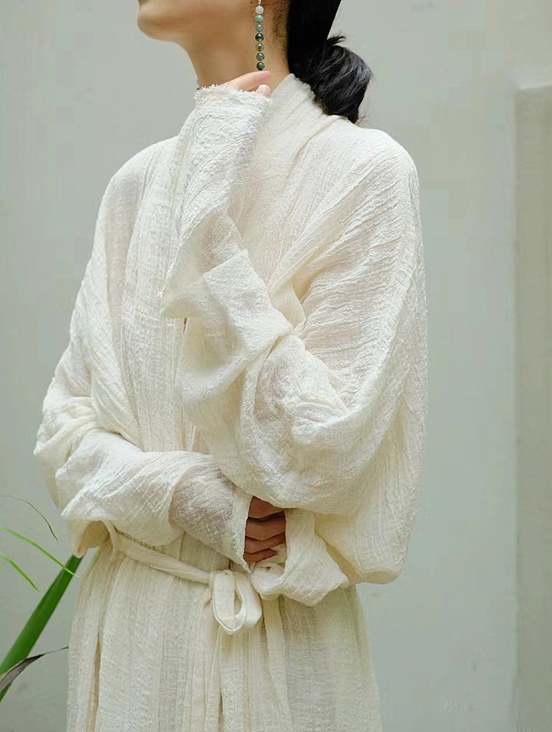 Breezy Cotton-Linen Wrap Maxi Dress