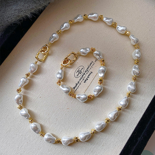 Baroque Pearl Duo｜Vintage Necklace & Bracelet Set