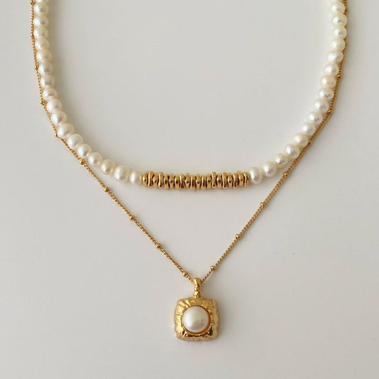 Pearl Glow Set | Natural Freshwater Pearls & Gold-Plated Silver
