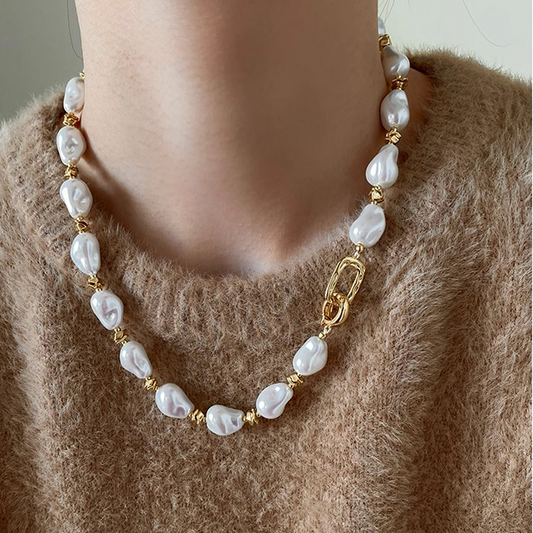 Baroque Pearl Duo｜Vintage Necklace & Bracelet Set