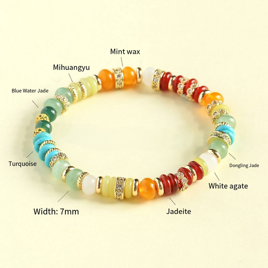 🌈 Radiant Spectrum · Gemstone Bracelet